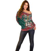 El Tri Mexico World Football 2026 Custom Off Shoulder Sweater Mexican Pride Of Aztecs