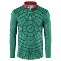 El Tri Mexico World Football 2026 Button Sweatshirt Simple Calendario Azteca-inspired