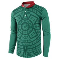 El Tri Mexico World Football 2026 Button Sweatshirt Simple Calendario Azteca-inspired