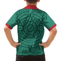 El Tri Mexico World Football 2026 Kid Hawaiian Shirt Simple Calendario Azteca-inspired