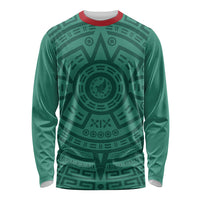 El Tri Mexico World Football 2026 Long Sleeve Shirt Simple Calendario Azteca-inspired