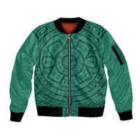 El Tri Mexico World Football 2026 Sleeve Zip Bomber Jacket Simple Calendario Azteca-inspired