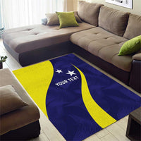 Felis dia di Bandera Curacao Personalized Area Rug Curacao Flag Style - Wonder Print Shop