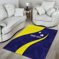 Felis dia di Bandera Curacao Personalized Area Rug Curacao Flag Style - Wonder Print Shop