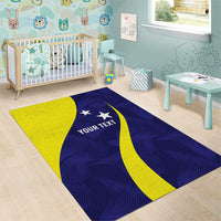 Felis dia di Bandera Curacao Personalized Area Rug Curacao Flag Style - Wonder Print Shop