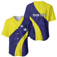 Felis dia di Bandera Curacao Personalized Baseball Jersey Curacao Flag Style - Wonder Print Shop