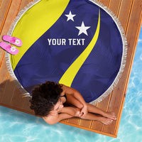 Felis dia di Bandera Curacao Personalized Beach Blanket Curacao Flag Style - Wonder Print Shop