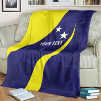 Felis dia di Bandera Curacao Personalized Blanket Curacao Flag Style - Wonder Print Shop