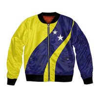 Felis dia di Bandera Curacao Personalized Bomber Jacket Curacao Flag Style - Wonder Print Shop