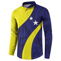 Felis dia di Bandera Curacao Personalized Button Sweatshirt Curacao Flag Style - Wonder Print Shop