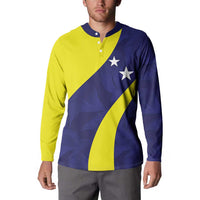 Felis dia di Bandera Curacao Personalized Button Sweatshirt Curacao Flag Style - Wonder Print Shop
