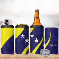 Felis dia di Bandera Curacao Personalized 4 in 1 Can Cooler Tumbler Curacao Flag Style - Wonder Print Shop