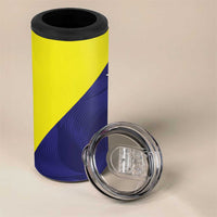 Felis dia di Bandera Curacao Personalized 4 in 1 Can Cooler Tumbler Curacao Flag Style - Wonder Print Shop