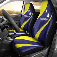 Felis dia di Bandera Curacao Personalized Car Seat Cover Curacao Flag Style - Wonder Print Shop
