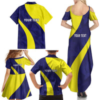 Felis dia di Bandera Curacao Personalized Family Matching Summer Maxi Dress and Hawaiian Shirt Curacao Flag Style - Wonder Print Shop