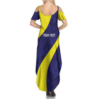 Felis dia di Bandera Curacao Personalized Family Matching Summer Maxi Dress and Hawaiian Shirt Curacao Flag Style - Wonder Print Shop