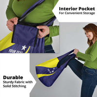 Felis dia di Bandera Curacao Personalized Grocery Bag Curacao Flag Style - Wonder Print Shop