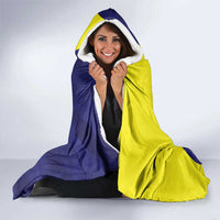 Felis dia di Bandera Curacao Personalized Hooded Blanket Curacao Flag Style - Wonder Print Shop