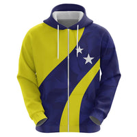 Felis dia di Bandera Curacao Personalized Hoodie Curacao Flag Style - Wonder Print Shop