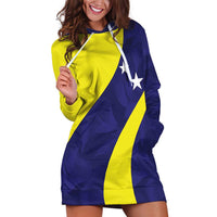 Felis dia di Bandera Curacao Personalized Hoodie Dress Curacao Flag Style - Wonder Print Shop