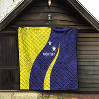 Felis dia di Bandera Curacao Personalized Quilt Curacao Flag Style - Wonder Print Shop