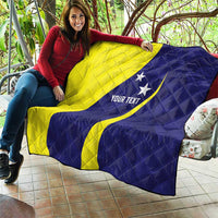 Felis dia di Bandera Curacao Personalized Quilt Curacao Flag Style - Wonder Print Shop