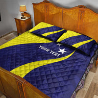 Felis dia di Bandera Curacao Personalized Quilt Bed Set Curacao Flag Style - Wonder Print Shop