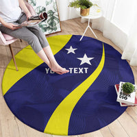 Felis dia di Bandera Curacao Personalized Round Carpet Curacao Flag Style - Wonder Print Shop