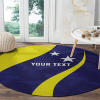 Felis dia di Bandera Curacao Personalized Round Carpet Curacao Flag Style - Wonder Print Shop