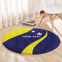 Felis dia di Bandera Curacao Personalized Round Carpet Curacao Flag Style - Wonder Print Shop