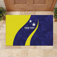 Felis dia di Bandera Curacao Personalized Rubber Doormat Curacao Flag Style - Wonder Print Shop