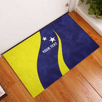 Felis dia di Bandera Curacao Personalized Rubber Doormat Curacao Flag Style - Wonder Print Shop