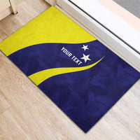 Felis dia di Bandera Curacao Personalized Rubber Doormat Curacao Flag Style - Wonder Print Shop
