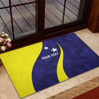 Felis dia di Bandera Curacao Personalized Rubber Doormat Curacao Flag Style - Wonder Print Shop