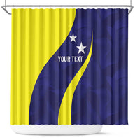 Felis dia di Bandera Curacao Personalized Shower Curtain Curacao Flag Style - Wonder Print Shop