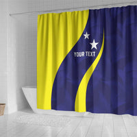 Felis dia di Bandera Curacao Personalized Shower Curtain Curacao Flag Style - Wonder Print Shop