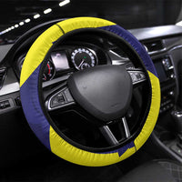 Felis dia di Bandera Curacao Steering Wheel Cover Curacao Flag Style - Wonder Print Shop