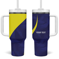 Felis dia di Bandera Curacao Personalized Tumbler With Handle Curacao Flag Style - Wonder Print Shop
