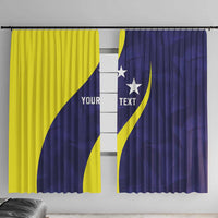 Felis dia di Bandera Curacao Personalized Window Curtain Curacao Flag Style - Wonder Print Shop