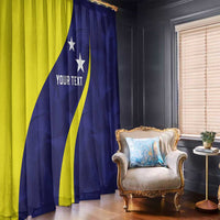 Felis dia di Bandera Curacao Personalized Window Curtain Curacao Flag Style - Wonder Print Shop