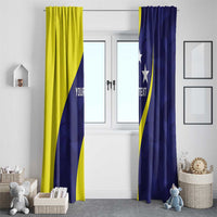 Felis dia di Bandera Curacao Personalized Window Curtain Curacao Flag Style - Wonder Print Shop