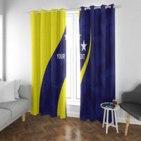 Felis dia di Bandera Curacao Personalized Window Curtain Curacao Flag Style - Wonder Print Shop