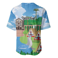Feliz Dia de Madeira Personalized Baseball Jersey Traditional Palheiros Straw-roofed Houses - Wonder Print Shop