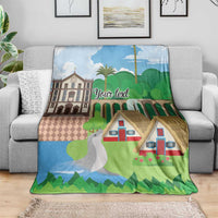 Feliz Dia de Madeira Personalized Blanket Traditional Palheiros Straw-roofed Houses - Wonder Print Shop