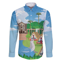 Feliz Dia de Madeira Personalized Family Matching Puletasi and Hawaiian Shirt Traditional Palheiros Straw-roofed Houses - Wonder Print Shop
