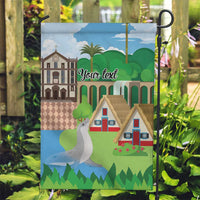 Feliz Dia de Madeira Personalized Garden Flag Traditional Palheiros Straw-roofed Houses - Wonder Print Shop