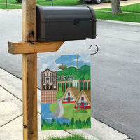 Feliz Dia de Madeira Personalized Garden Flag Traditional Palheiros Straw-roofed Houses - Wonder Print Shop