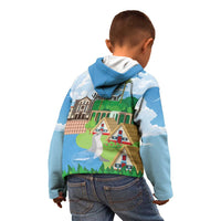 Feliz Dia de Madeira Personalized Kid Hoodie Traditional Palheiros Straw-roofed Houses - Wonder Print Shop