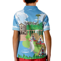 Feliz Dia de Madeira Personalized Kid Polo Shirt Traditional Palheiros Straw-roofed Houses - Wonder Print Shop