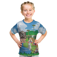 Feliz Dia de Madeira Personalized Kid T Shirt Traditional Palheiros Straw-roofed Houses - Wonder Print Shop